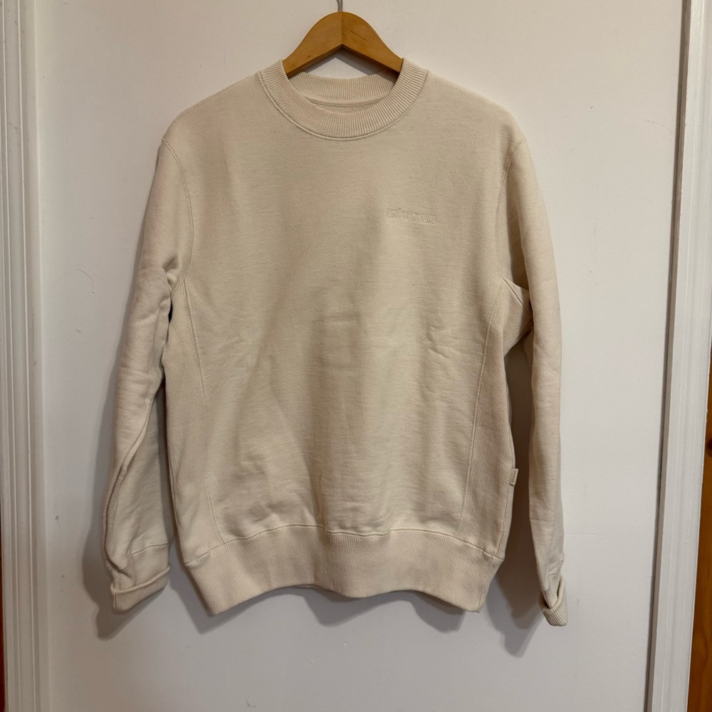 Aime Leon Dore Cream Crewneck Heavyweight Sweater